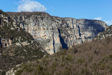 Muhteşem manzara Vikos gorge ve Pindus Dağları, Zagori, Epirus, Yunanistan
