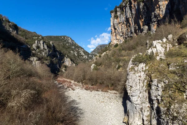 Fantastiska Landskap Vikos Ravin Och Pindus Bergen Zagori Epirus Grekland — Stockfoto