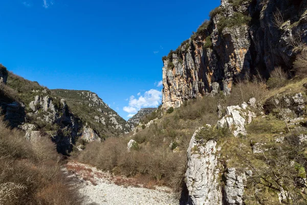 Atemberaubende Landschaft Von Vikos Schlucht Und Pindus Gebirge Zagori Epirus — Stockfoto