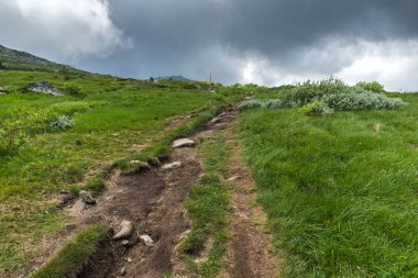 Vitosha Mountain, Sofya şehir bölge, Bulgaristan'ın tepeleri ile manzara