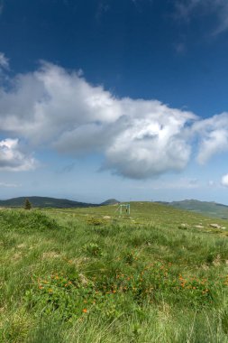 Vitosha Mountain, Sofya şehir bölge, Bulgaristan'ın tepeleri ile manzara