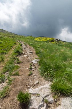 Vitosha Mountain, Sofya şehir bölge, Bulgaristan'ın tepeleri ile manzara
