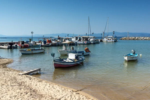 Nea Fokea Kassandra Chalkidiki Grecja Czerwca 2014 Port Miejscowości Nea — Zdjęcie stockowe