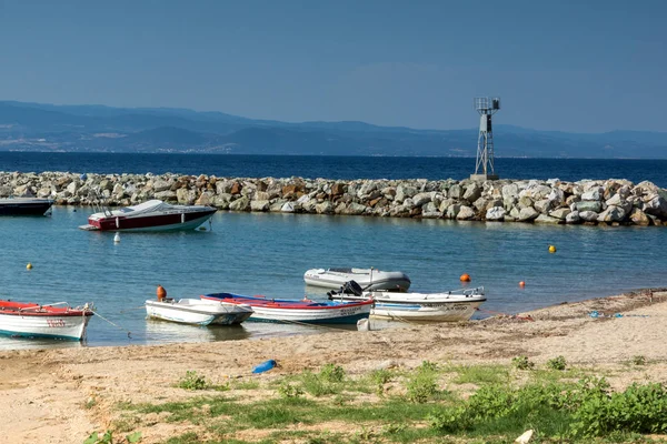 Nea Fokea Kassandra Chalkidiki Grecja Czerwca 2014 Port Miejscowości Nea — Zdjęcie stockowe