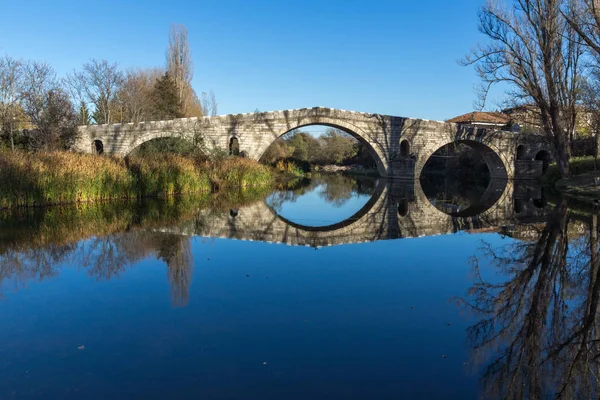 Höst Bild Kadin Mest 15Th Talet Stone Arch Bridge Över — Stockfoto