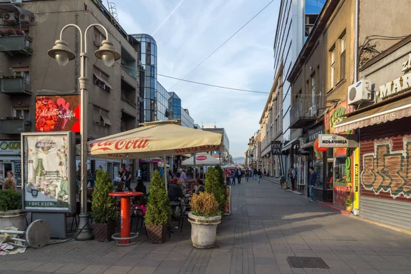 Ниш Сербия Октября 2017 Года Прогулки Центральной Улице Города Ниш — стоковое фото