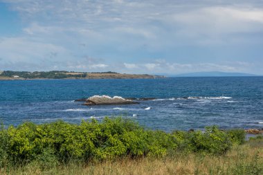 Kıyı şeridi ve plaj Ahtopol şehir, Burgaz bölge, Bulgaristan