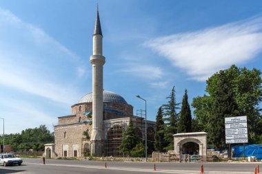 Edirne, Türkiye - 26 Mayıs 2018: Süleymaniye Camii Edirne şehri, Doğu Trakya, Türkiye'de