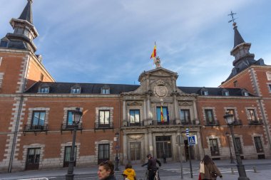 Madrid, İspanya - 23 Ocak 2018: görünüm faade, Dışişleri Bakanlığı şehir Madrid, İspanya, Amazing