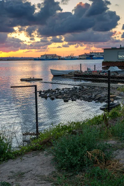 Sozopol Bulharsko Červenec 2016 Západ Slunce Přístavu Sozopol Burgas Regionu — Stock fotografie