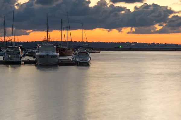 Sozopol Bulgarie Juillet 2016 Coucher Soleil Port Sozopol Région Burgas — Photo