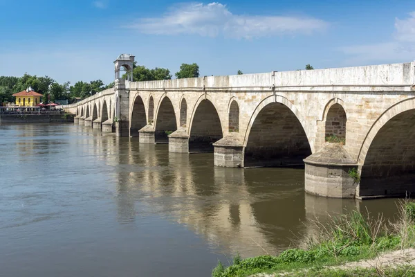 Edirne Turquía Mayo 2018 Puente Medieval Del Imperio Otomano Sobre —  Fotos de Stock