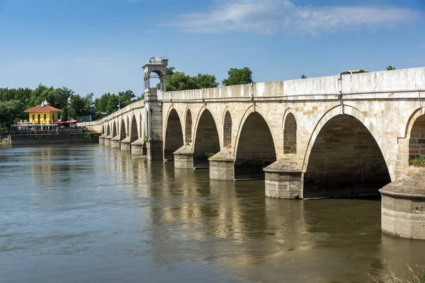 Edirne Törökország Május 2018 Középkori Híd Időszak Oszmán Birodalom Meric — Stock Fotó