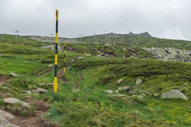 Manzara Vitosha Mountain yakınındaki Cherni Vrah tepe, Sofya şehir bölge, Bulgaristan