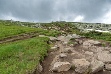 Manzara Vitosha Mountain yakınındaki Cherni Vrah tepe, Sofya şehir bölge, Bulgaristan