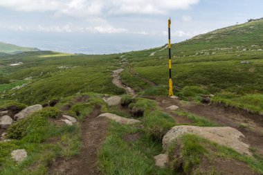 Manzara Vitosha Mountain yakınındaki Cherni Vrah tepe, Sofya şehir bölge, Bulgaristan