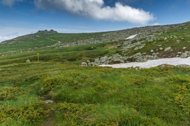 Manzara Vitosha Mountain yakınındaki Cherni Vrah tepe, Sofya şehir bölge, Bulgaristan