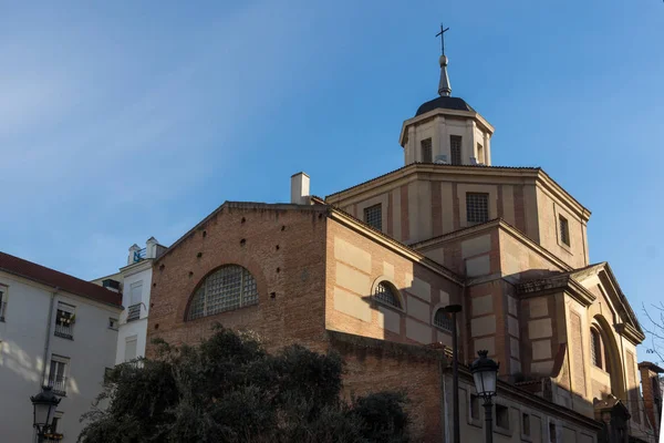 Madrid Espanha Janeiro 2018 Vista Incrível Pôr Sol Igreja San — Fotografia de Stock