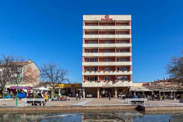 Sandanski Bulgaria Abril 2018 Centro Calle Peatonal Interhotel Sandanski Ciudad — Foto de Stock