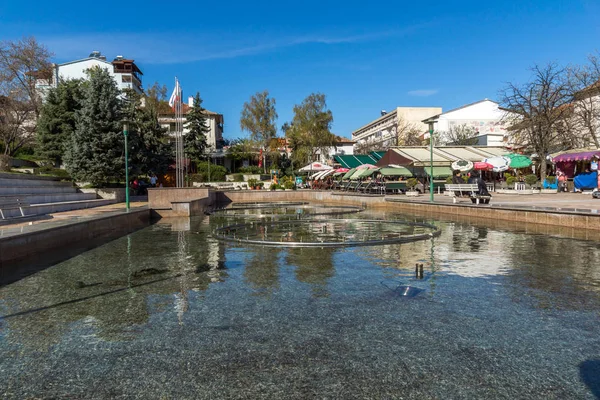 Sandanski Bulgaria April 2018 Center Pedestrian Street Interhotel Sandanski Town — Stock Photo, Image