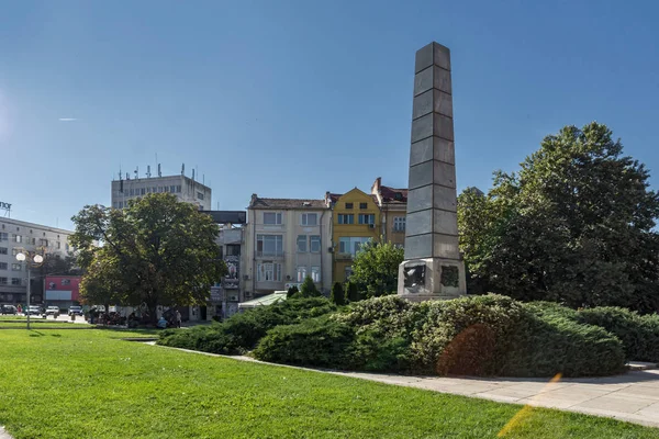 Pleven Bulgaria Septiembre 2015 Calle Central Ciudad Pleven Bulgaria — Foto de Stock