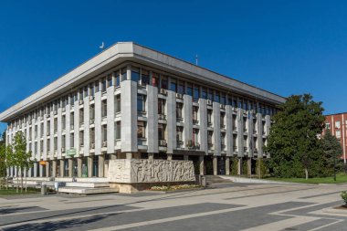 Plevne, Bulgaristan - 20 Eylül 2015: Orta street City, Plevne, Bulgaristan