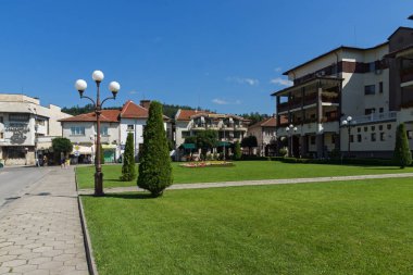 Tryavna, Bulgaristan - 6 Temmuz 2018: Tarihi şehir, Tryavna, Gabrovo Bölgesi, Bulgaristan ortasına
