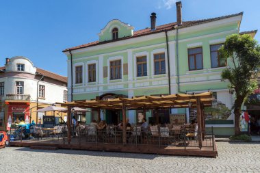 Tryavna, Bulgaristan - 6 Temmuz 2018: Tarihi şehir, Tryavna, Gabrovo Bölgesi, Bulgaristan ortasına