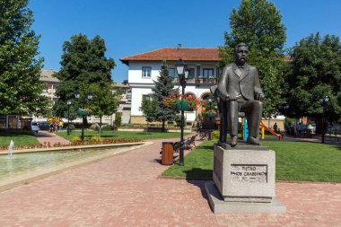 Tryavna, Bulgaristan - 6 Temmuz 2018: Petko göçmenler anıt tarihi şehir, Tryavna, Gabrovo Bölgesi, Bulgaristan