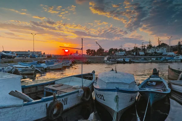 Sozopol Bulgaria Juni 2015 Sonnenuntergang Hafen Von Sozopol Burgas Region — Stockfoto