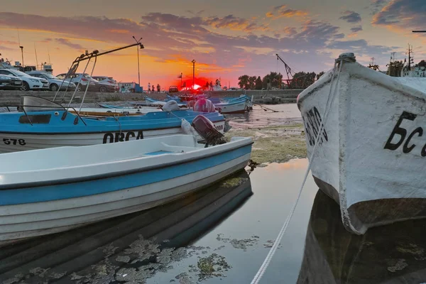 Sozopol Bulgaria Juni 2015 Sonnenuntergang Hafen Von Sozopol Burgas Region — Stockfoto