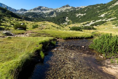 Muhteşem manzara Banderitsa Nehri, Pirin Dağı, Bulgaristan