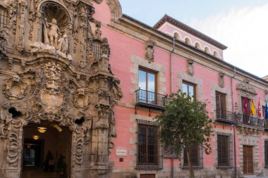 Madrid, İspanya - 24 Ocak 2018: Şaşırtıcı sabah görünümünü Tarih Müzesi Madrid şehir Madrid, İspanya