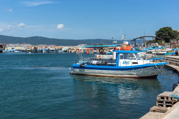 ネセバルのポート ブルガス ブルガリアで漁船のネセバル 2018 パノラマ — ストック写真