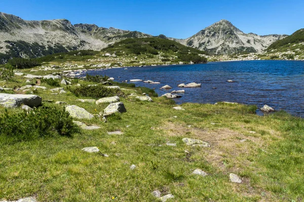 Panoramautsikt Froskesjøen Pirinfjellet Bulgaria – stockfoto