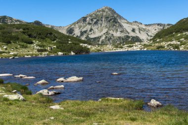 Panoramik kurbağa göl, Pirin Dağı, Bulgaristan