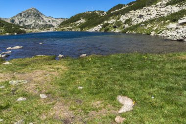 Panoramik kurbağa göl, Pirin Dağı, Bulgaristan