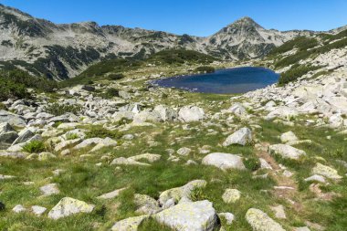 Panoramik kurbağa göl, Pirin Dağı, Bulgaristan
