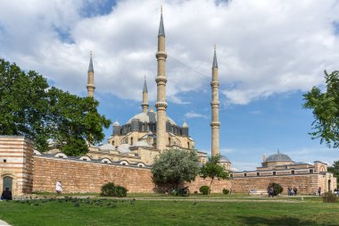 Edirne, Türkiye - 26 Mayıs 2018: mimar arasında 1569 ve 1575 Selimiye Camii Edirne şehri, Doğu Trakya, Türkiye'de Mimar Sinan tarafından inşa