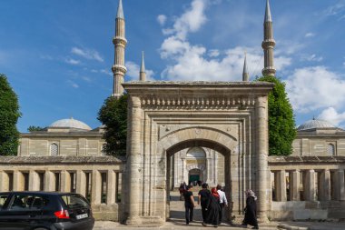 Edirne, Türkiye - 26 Mayıs 2018: mimar arasında 1569 ve 1575 Selimiye Camii Edirne şehri, Doğu Trakya, Türkiye'de Mimar Sinan tarafından inşa
