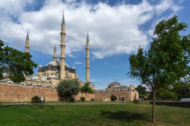 Edirne, Türkiye - 26 Mayıs 2018: mimar arasında 1569 ve 1575 Selimiye Camii Edirne şehri, Doğu Trakya, Türkiye'de Mimar Sinan tarafından inşa