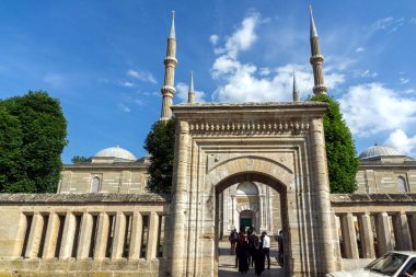 Edirne, Türkiye - 26 Mayıs 2018: mimar arasında 1569 ve 1575 Selimiye Camii Edirne şehri, Doğu Trakya, Türkiye'de Mimar Sinan tarafından inşa