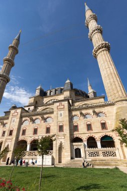 Edirne, Türkiye - 26 Mayıs 2018: mimar arasında 1569 ve 1575 Selimiye Camii Edirne şehri, Doğu Trakya, Türkiye'de Mimar Sinan tarafından inşa