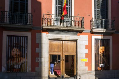 Madrid, İspanya - 24 Ocak 2018: Sabah görünümü romantizm Müzesi Madrid şehir, İspanya