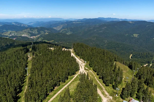 Rodop Dağları Snezhanka Tower Kayak Merkezi Pamporovo, yakındaki Smolyan bölge, Bulgaristan muhteşem manzara