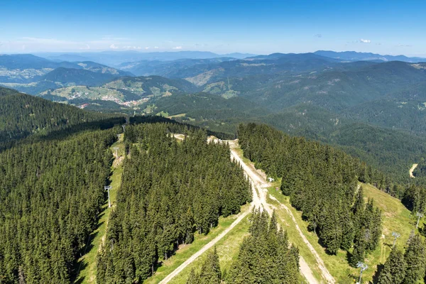 Rodop Dağları Snezhanka Tower Kayak Merkezi Pamporovo, yakındaki Smolyan bölge, Bulgaristan muhteşem manzara
