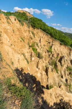 Harika gün batımı görünümü kaya oluşumu Stob piramitler, Rila Dağı, Köstendil bölgenin, Bulgaristan