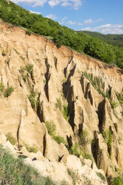 Harika gün batımı görünümü kaya oluşumu Stob piramitler, Rila Dağı, Köstendil bölgenin, Bulgaristan