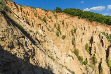 Harika gün batımı görünümü kaya oluşumu Stob piramitler, Rila Dağı, Köstendil bölgenin, Bulgaristan