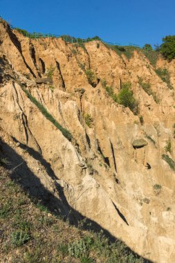 Harika gün batımı görünümü kaya oluşumu Stob piramitler, Rila Dağı, Köstendil bölgenin, Bulgaristan